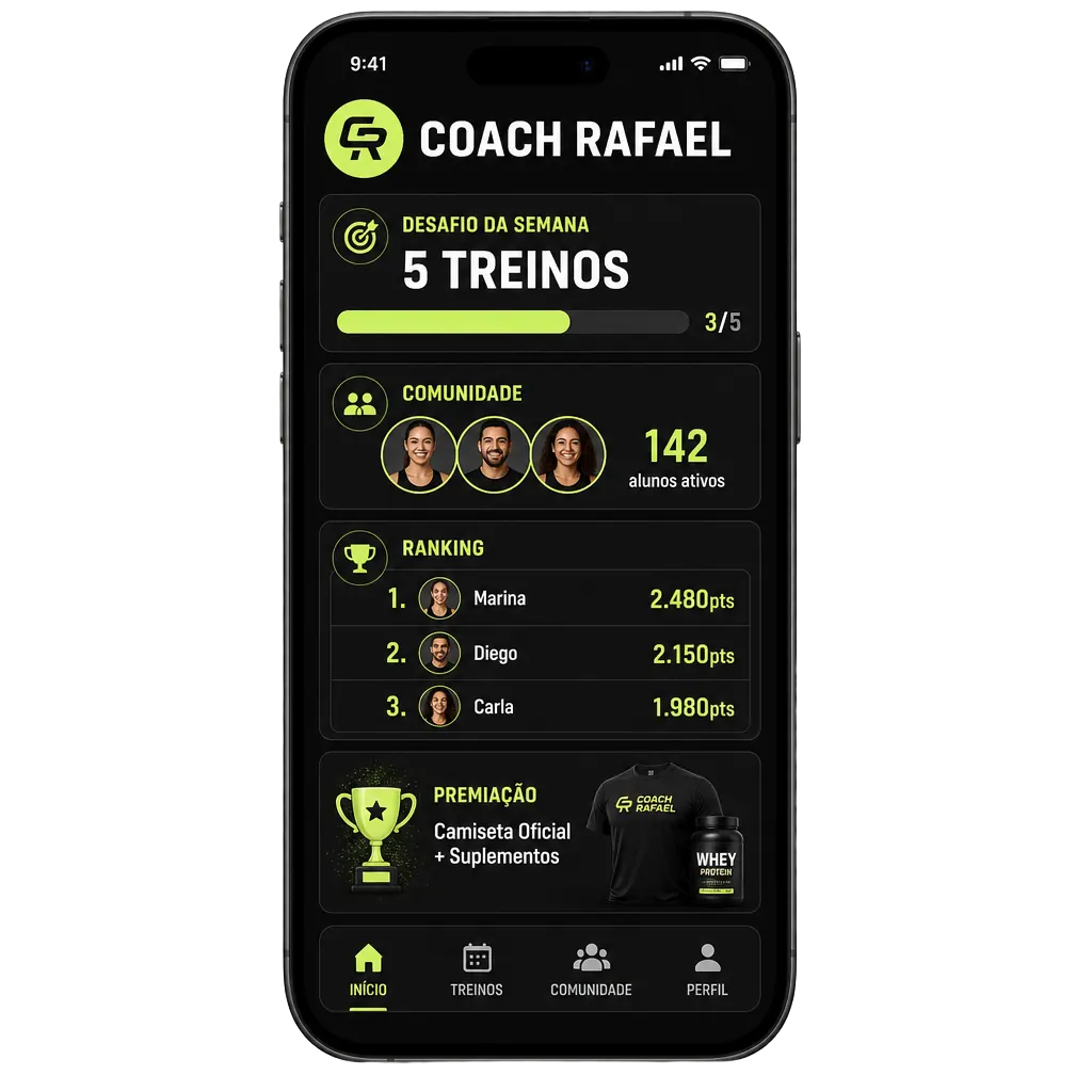 Aplicativo PWA personalizado para personal trainer